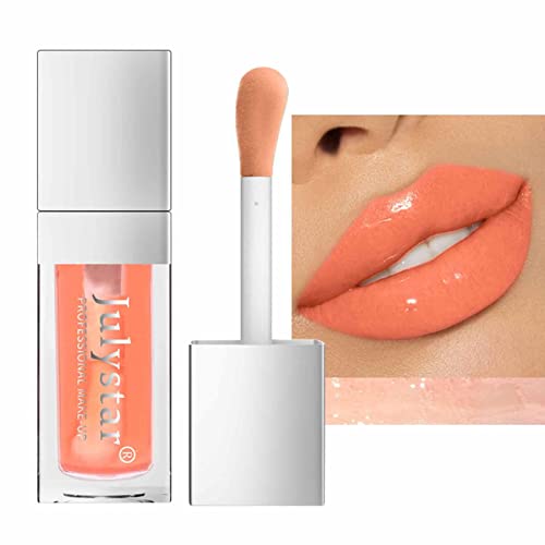 Getönter Lipgloss lippenpflege Transparenter Lipgloss Hydrating Gloss Getöntes Lippenöl Antihaft Cup Nourishing Lip Oil getönt für Lippenpflege und trockene Lippen, Geschenk für Frauen Mädchen von Hudhowks