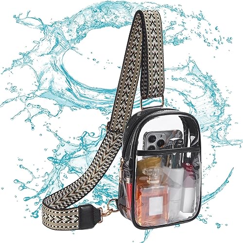 Klare Gürteltasche,Transparente Geldbörse, große Kapazität, wasserfest, durchsichtige Tasche - Verstellbare Umhängetasche für Reisen, Sport, Arbeit, Dating Hudhowks von Hudhowks