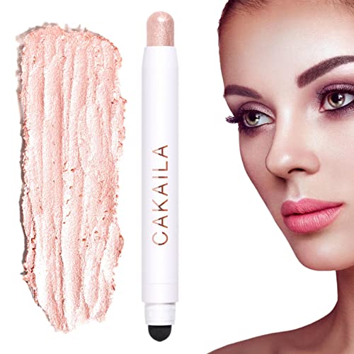 Lidschattenstifte Double-End Eyeshadow Pencil Brightener Stick Double-Stick Crayon Shine Matte Pearl Eye Highlighter Automatisch rotierendes Design für die Basiskonturierung von Smoky Eyes von Hudhowks