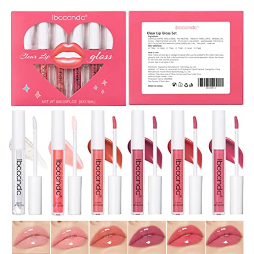 Lipgloss für Frauen - Flüssiger Lipgloss | Lippen-Make-up, feuchtigkeitsspendend, aufpolsternd, glänzender Lippenstift, feuchtigkeitsspendend, süße Lippenglasur für Frauen und Mädchen Hudhowks von Hudhowks