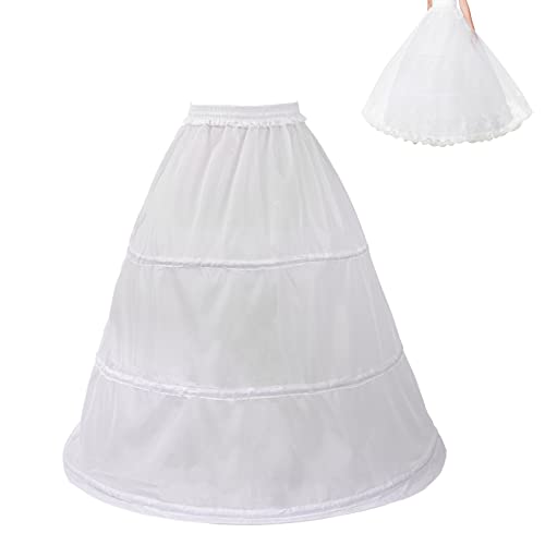 Petticoat Unterrock, Krinoline , Kleid, 3 Ring Verstellbarer Petticoat, Unterrock Damen Reifrock, Brautkleider Petticoat, für Brautkleider Abschlussball von Hudiepan