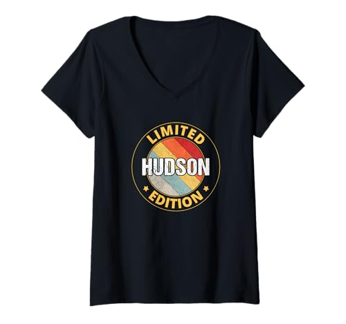 Damen Hudson-Name T-Shirt mit V-Ausschnitt Damen Hudson-Name T-Shirt mit V-Ausschnitt von Hudson Name Shirts & Gifts