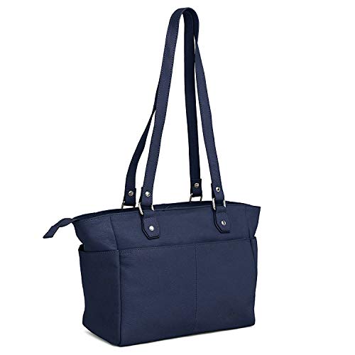 Designer-Umhängetasche aus echtem Nappaleder, handgefertigt, für Damen, für den Alltag, Crossover, Arbeit, iPad, Schultertasche, Handtasche, blau, Medium von Hudson & James