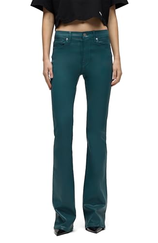 HUDSON Damen Barbara High Rise Bootcut Jeans, Deep Teal Coated, 31 von Hudson