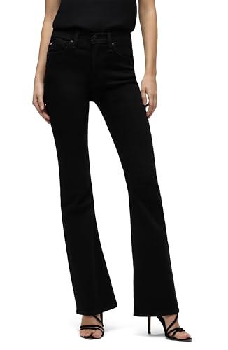 HUDSON Damen Barbara High Rise Bootcut Jeans, Schwarz mit Klappe, 27 von Hudson