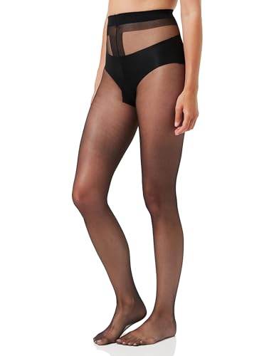Hudson Damen Strumpfhosen Simply Shine 15 2-Pack transparent schimmernd Black 0005 48-50 von Hudson