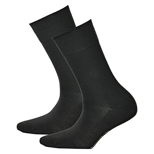 Hudson 2 Paar Damen Socken, Relax Cotton Strumpf, Komfortbund, uni (2x 1 Paar) (Schwarz (0005), 39-42 (2 Paar)) von Hudson