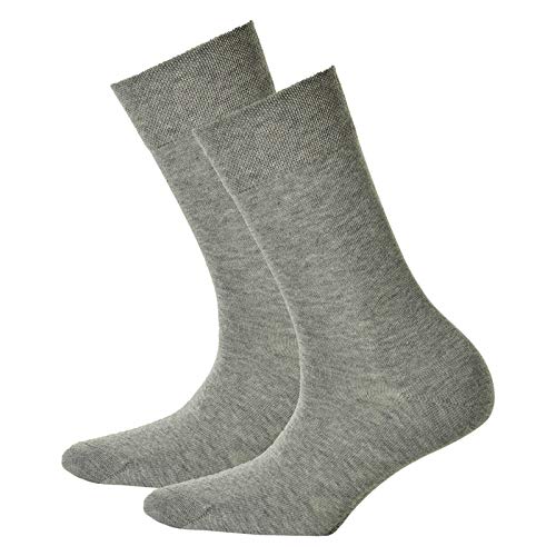 Hudson 2 Paar Damen Socken, Relax Cotton Strumpf, Komfortbund, uni (2x 1 Paar) (Silber (0502), 39-42 (2 Paar)) von Hudson