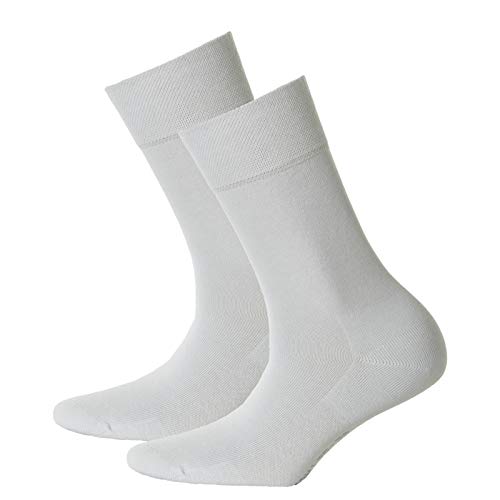 Hudson 2 Paar Damen Socken, Relax Cotton Strumpf, Komfortbund, uni (2x 1 Paar) (Weiss (0008), 35-38 (2 Paar)) von Hudson