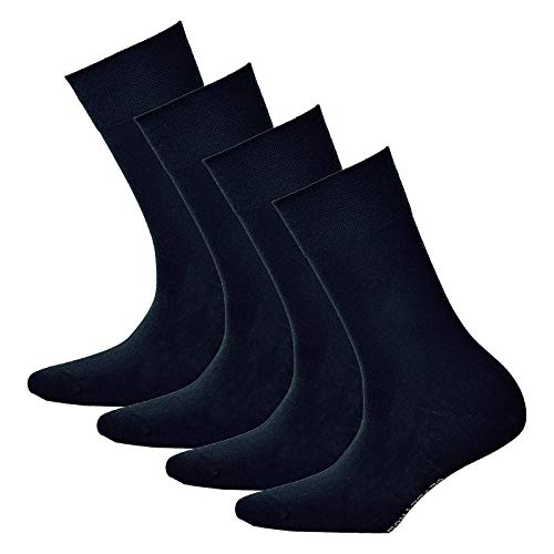 Hudson 4 Paar Damen Socken, Relax Cotton Strumpf, Komfortbund, uni (4x 1 Paar) (Blau (0335), 39-42 (4 Paar)) von Hudson