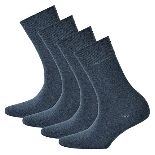 Hudson 4 Paar Damen Socken - Only, Strumpf, Komfortbund, Einfarbig (2x 2-Pack) (Marine Melange (0387), 35-38 (4 Paar)) von Hudson