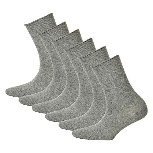 Hudson 6 Paar Damen Socken - Only, Strumpf, Rollrand, Einfarbig (3x 2-Pack) (Silber (0502), 35-38 (6 Paar)) von Hudson