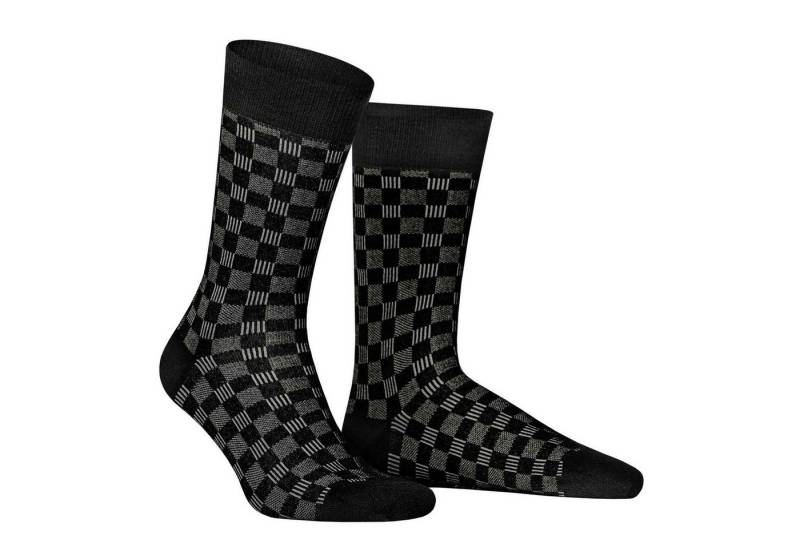 Hudson Basicsocken Board (1-Paar) Socken mit Schachbrett-Muster von Hudson