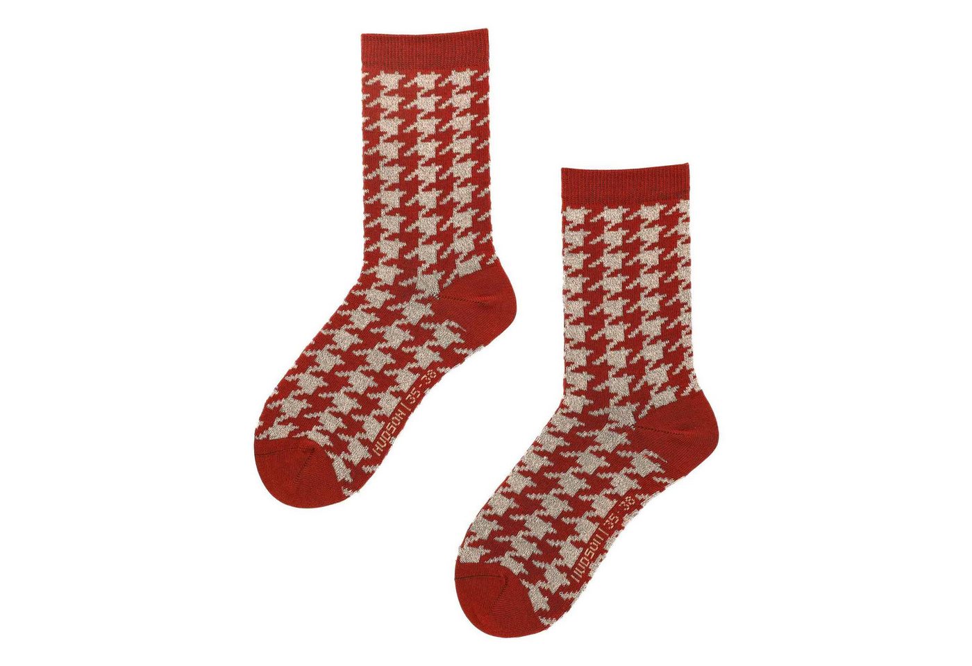 Hudson Basicsocken Check (1-Paar) Socken mit Hahnentritt-Muster von Hudson