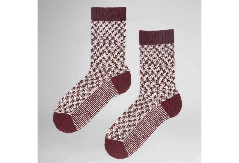 Hudson Basicsocken Houndstooth (1-Paar) Socken mit Pepita-Muster von Hudson