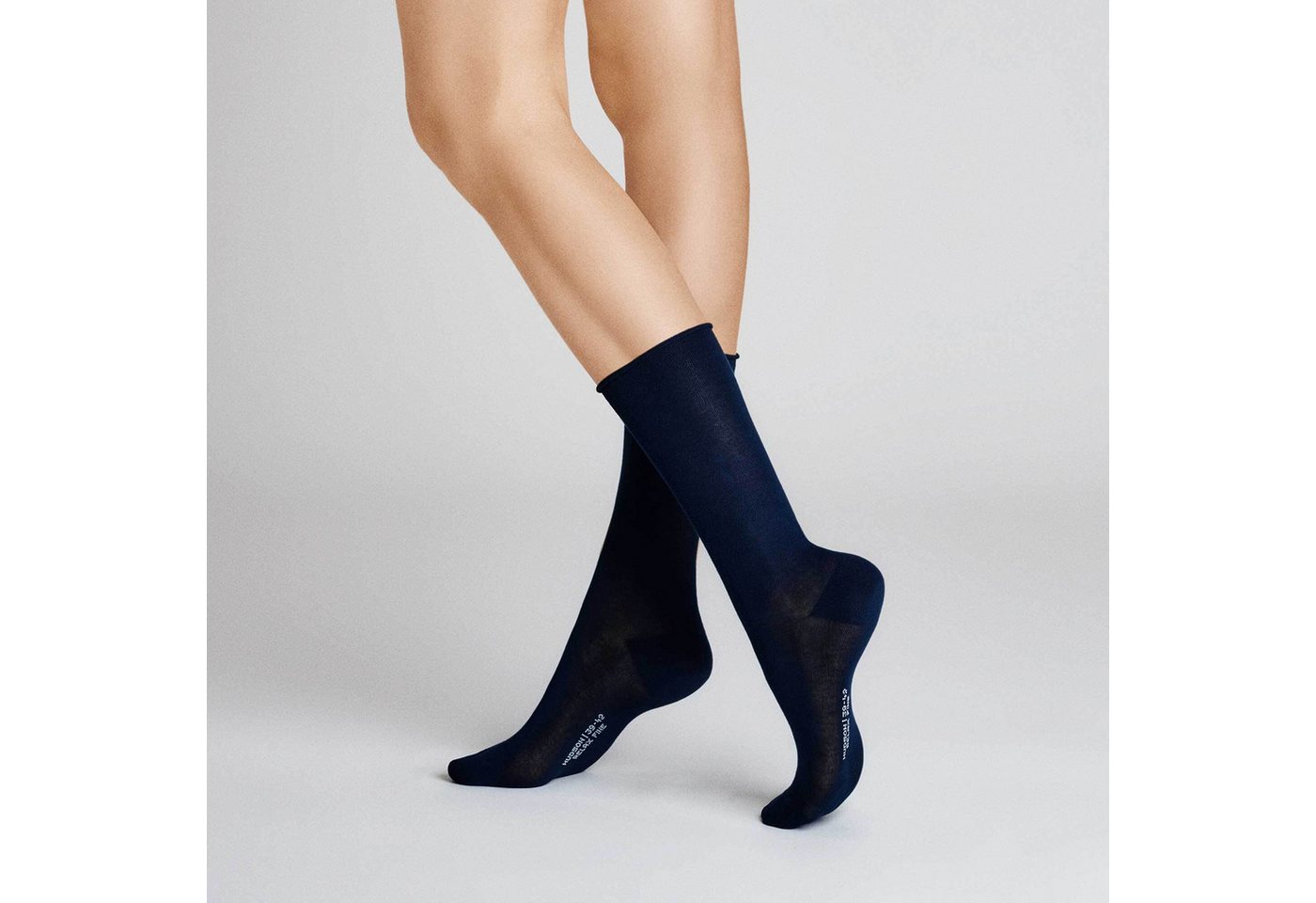 Hudson Basicsocken Relax Fine (1-Paar) Socken mit hohem Baumwoll-Anteil und Rollrand von Hudson
