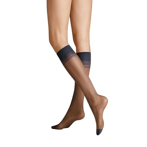 Hudson Damen Kniestrümpfe Glamour 20 transparenter Glanz 20 DEN Marine 0337 35-38 von Hudson