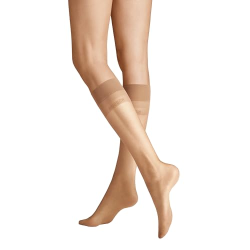 Hudson Damen Kniestrümpfe Light 8 druckfreier Bund 8 DEN Cashmere 0054 39-42 von Hudson