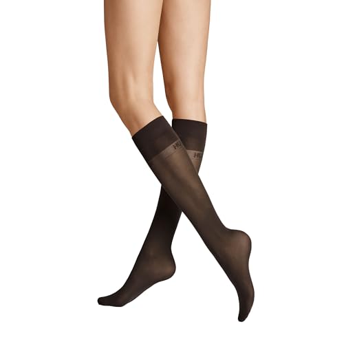 Hudson Damen Kniestrümpfe Micro 50 druckfreier Bund 50 DEN Dunkelbraun 0771 35-38 von Hudson