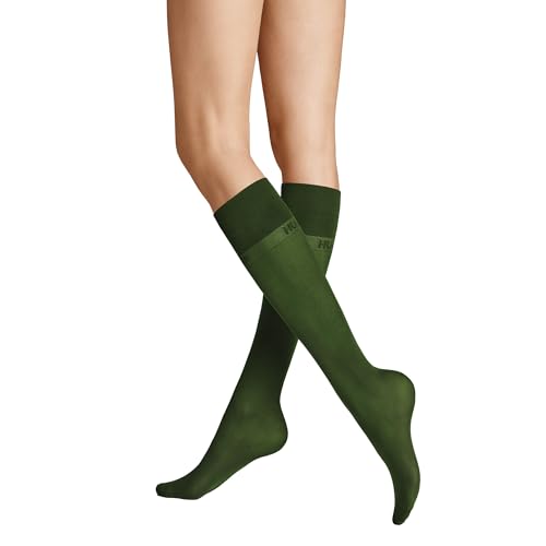 Hudson Damen Micro 50 druckfreier Bund Kniestrümpfe, Moss Green 0537, 39/42 von Hudson