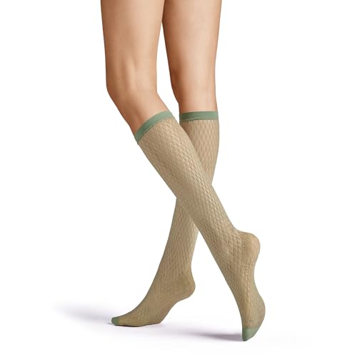 Hudson Damen Kniestrümpfe Net Fashion 37 DEN sage green 0104 35-38 von Hudson