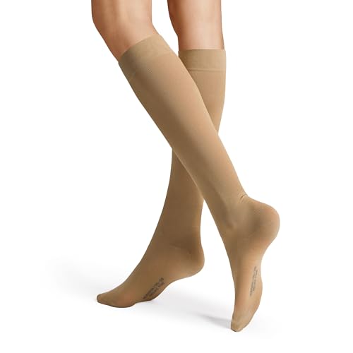 Hudson Damen Kniestrümpfe Relax Fine druckfreier Bund Beige 0710 39-42 von Hudson