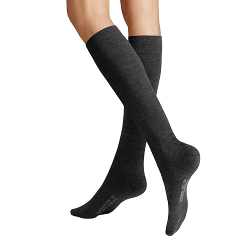 Hudson Damen Kniestrümpfe Relax Woolmix Clima druckfreier Bund Grau-mel. 0550 39-42 von Hudson