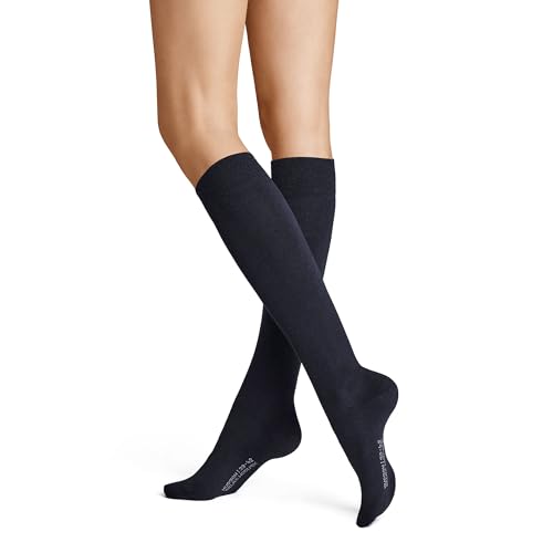 Hudson Damen Kniestrümpfe Relax Woolmix Clima druckfreier Bund Marine 0337 35-38 von Hudson