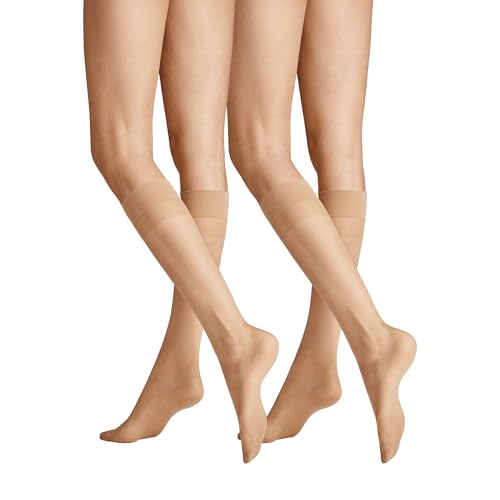 Hudson Damen Kniestrümpfe Simply 20 2-Pack druckfreier Bund Teint 0010 35-38 von Hudson