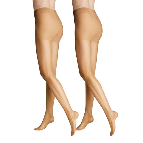 Hudson Damen Lilly Lafina Strumpfhose, 15 DEN, 2er Pack, Beige (Havanna 0788), 46-48 von Hudson