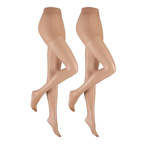 Hudson Damen Strumpfhosen Lilly Lafina 15 2-Pack transparent matt Skin 0014 42-44 von Hudson