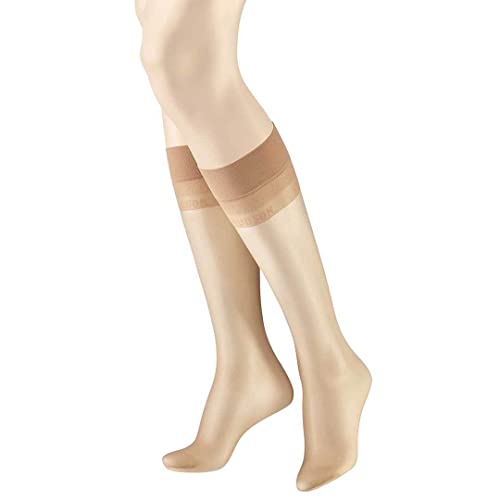 Hudson Damen Kniestrümpfe Light 8 druckfreier Bund 8 DEN Honey 0084 39/42 von Hudson