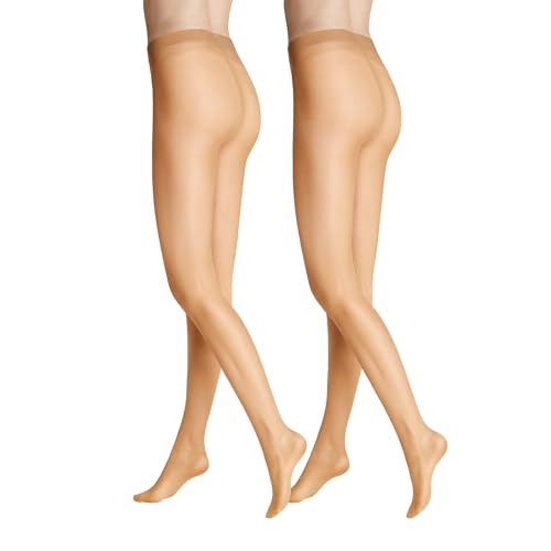 HUDSON Damen SIMPLY 20 2-PACK Strumpfhosen, 120021243, Fein, 38/40, MAKE-UP, Dunkel Beige von Hudson