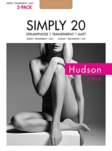 HUDSON Damen SIMPLY 20 2-PACK Strumpfhosen, 120021243, Fein, 42/44, TEINT, Weiß von Hudson