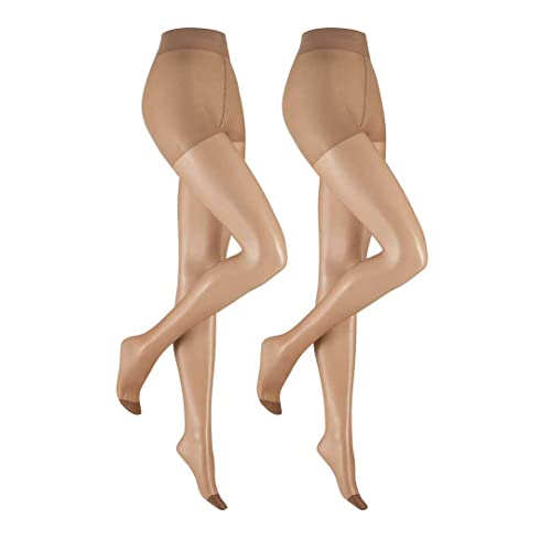 Hudson Damen Strumpfhosen Lilly Lafina 15 2-Pack transparent matt Havanna 0788 46-48 von Hudson
