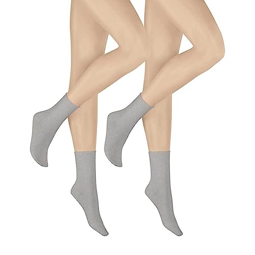 Hudson Damen Socken Only 2-Pack Rollrand Silber 0502 39-42 von Hudson