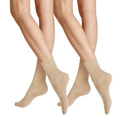 Hudson Damen Socken Only 2-Pack druckfreier Bund Beigemel. 0723 35-38 von Hudson