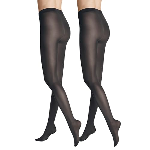 Hudson Damen Strumpfhosen Simply 40 2-Pack semi-blickdicht matt Anthrazit 0545 38-40 von Hudson