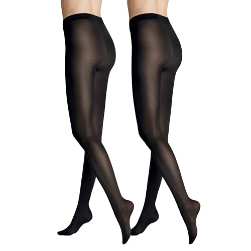 Hudson Damen Strumpfhosen Simply 40 2-Pack semi-blickdicht matt Black 0005 42-44 von Hudson