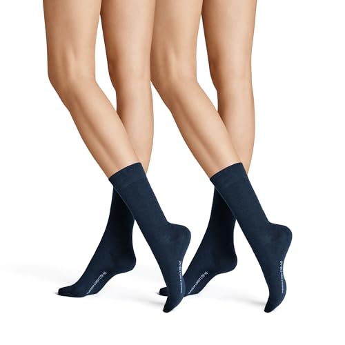 Hudson Damen Socken Only 2-Pack druckfreier Bund Marine 35-38 von Hudson