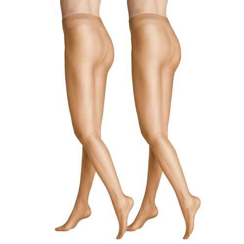 Hudson Damen Strumpfhosen Simply Shine 15 2-Pack transparent schimmernd Make-up 0019 44-46 von Hudson