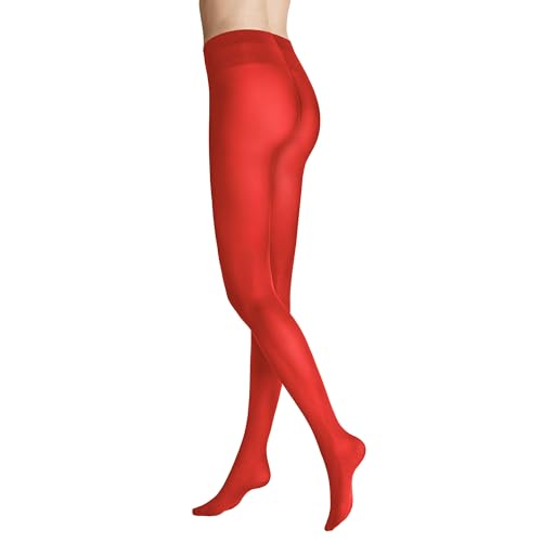 Hudson Damen Strumpfhosen Micro 50 semi-blickdicht 50 DEN bright red 0406 38-40 von Hudson