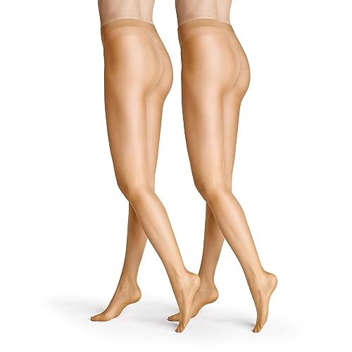 Hudson Damen Strumpfhosen Simply Shine 15 2-Pack transparent schimmernd Skin 0014 40-42 von Hudson