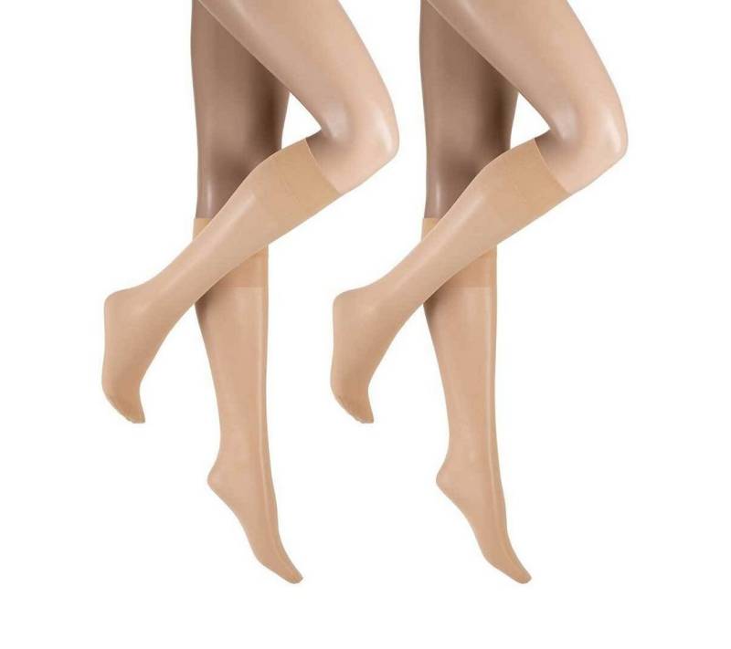 Hudson Feinkniestrümpfe Simply 20 To Go 2-Pack (2-Paar) Kniestrümpfe im Doppelpack aus 100% Polyamid von Hudson