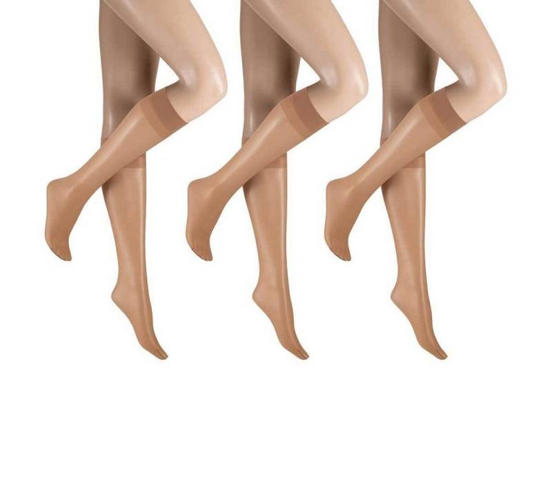 Hudson Feinkniestrümpfe Simply Shine 15 3-Pack (3-Paar) Schimmernde Kniestrümpfe im Dreierpack von Hudson