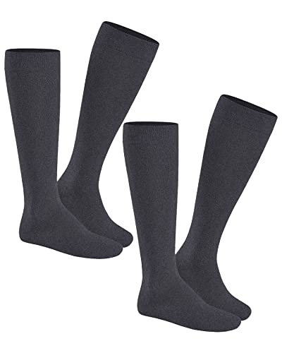 Hudson Herren Kniestrümpfe Only 2-Pack wärmend Grau-mel. 0550 43/46 von Hudson