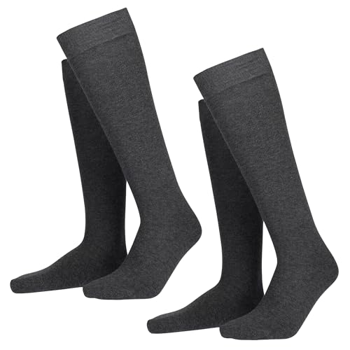 Hudson Herren Kniestrümpfe Only 2-Pack wärmend Grau-mel. 0550 43/46 von Hudson