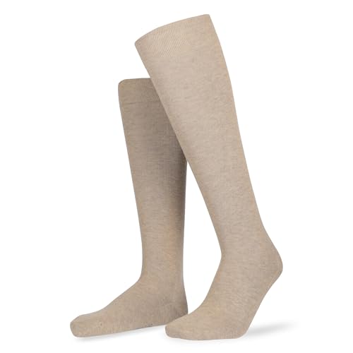 Hudson Herren Kniestrümpfe Relax Cotton wärmend Beigemel. 0723 43-44 von Hudson