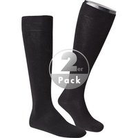 Hudson Herren Kniestrümpfe schwarz Baumwolle unifarben von Hudson