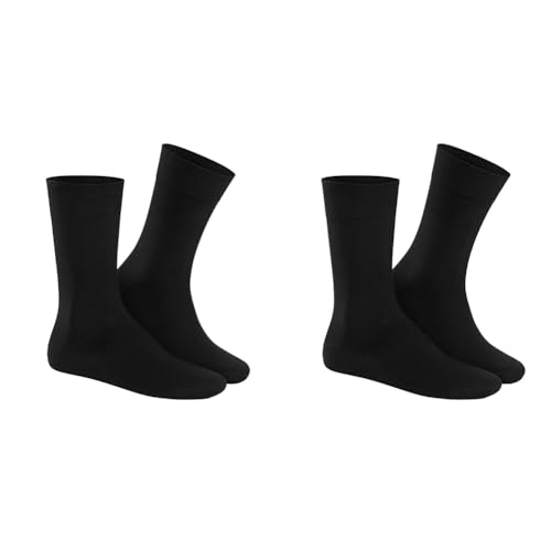 Hudson Herren Relax Cotton SOH Socken, Black, 41/42 (Packung mit 2) von Hudson